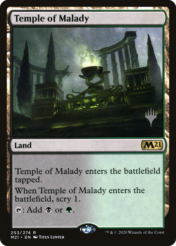 Temple of Malady (PPM21-253) [Promo Pack: Core Set 2021 Promos]