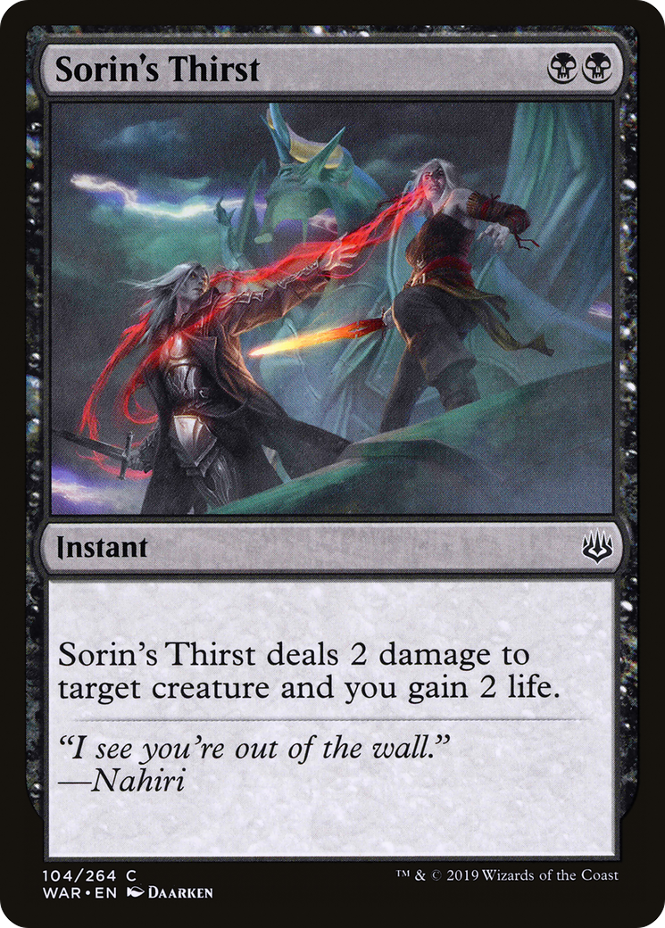 Sorin's Thirst (WAR-104) [War of the Spark]