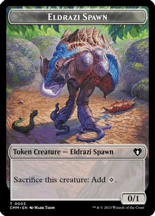 Eldrazi Spawn // Emblem - Ob Nixilis of the Black Oath Double-Sided Token (CMM-3 // 52) [Commander Masters] Foil