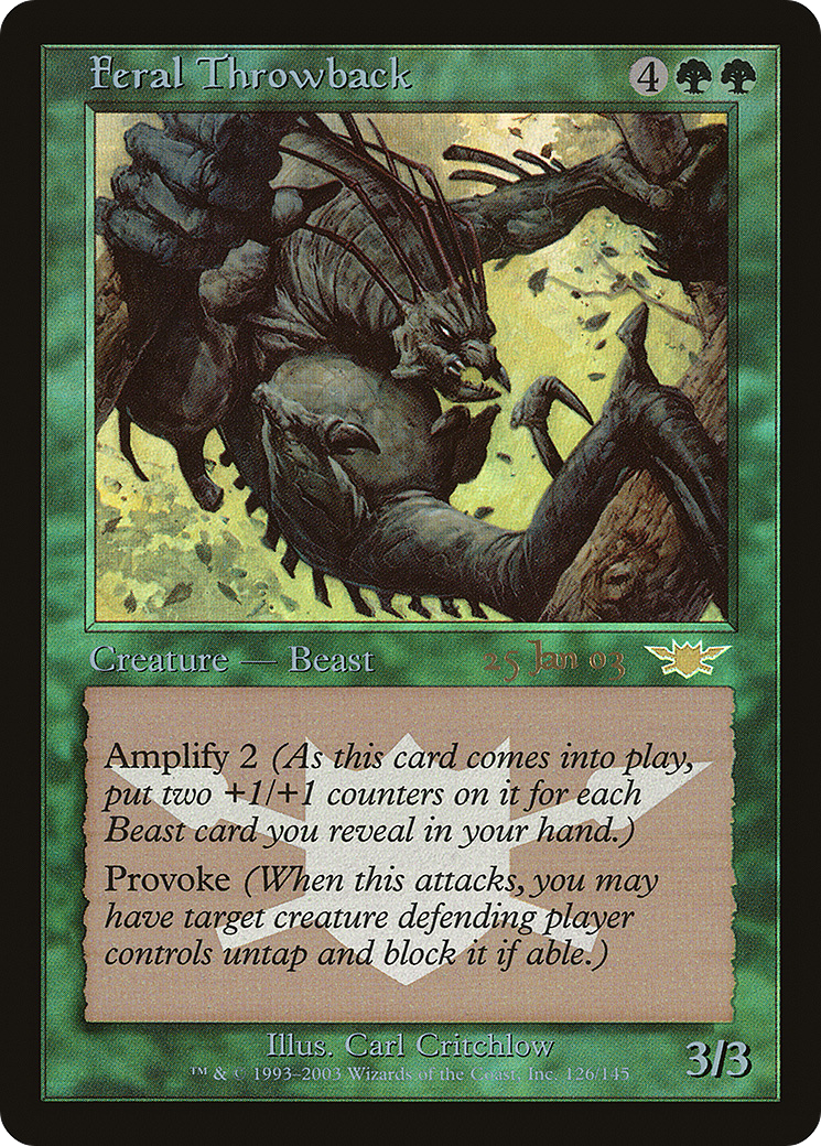 Feral Throwback (PRE-126) [Legions Promos] Foil
