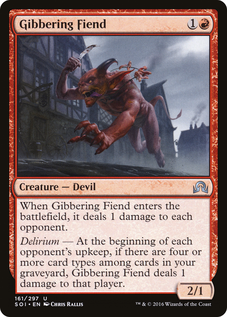 Gibbering Fiend (SOI-161) [Shadows over Innistrad] Foil