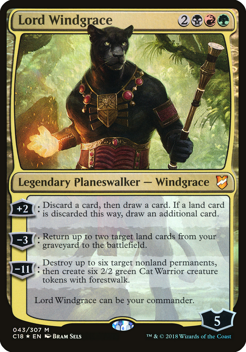 Lord Windgrace (Commander 2018) (OVER-043) [Commander 2018 Oversized] Foil
