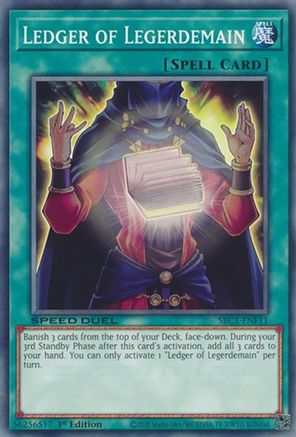Ledger of Legerdemain (Common) (SBC1-ENF11) - Speed Duel: Streets of Battle City 1st Edition