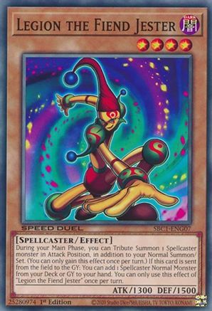 Legion the Fiend Jester (Common) (SBC1-ENG07) - Speed Duel: Streets of Battle City 1st Edition