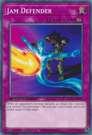 Jam Defender (Common) (SBC1-ENH16) - Speed Duel: Streets of Battle City 1st Edition