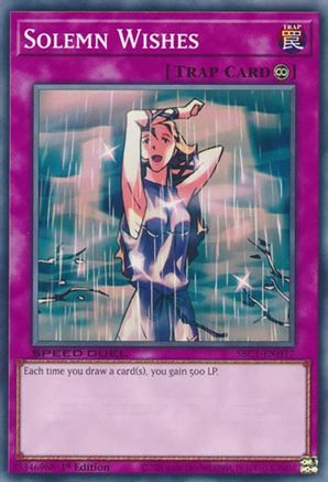 Solemn Wishes (Common) (SBC1-ENH17) - Speed Duel: Streets of Battle City 1st Edition