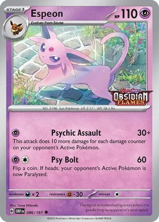 Espeon (Best Buy Exclusive) (086/197) [Miscellaneous Cards & Products] Holofoil - Promo