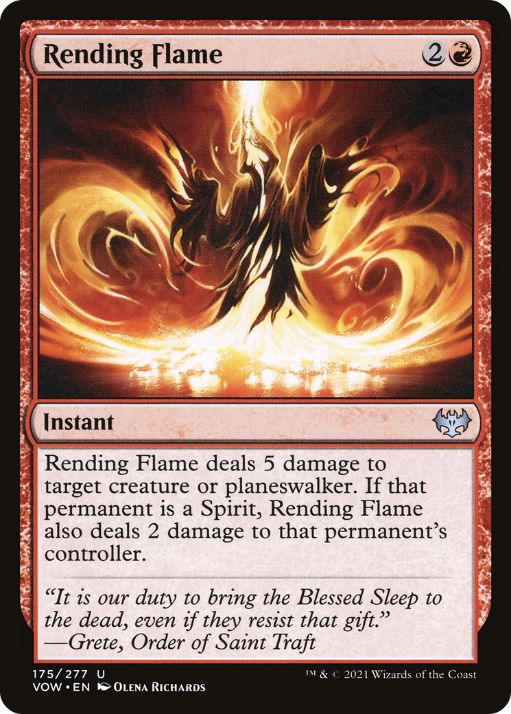 Rending Flame (VOW-175) [Innistrad: Crimson Vow] Foil