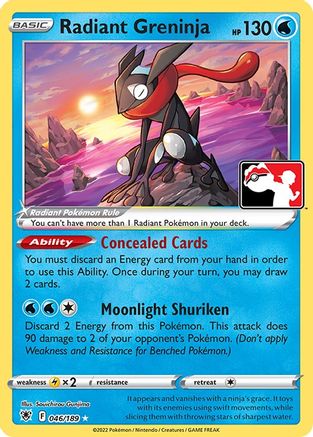 Radiant Greninja (46/189) [Prize Pack Series Cards] Holofoil - Radiant Rare