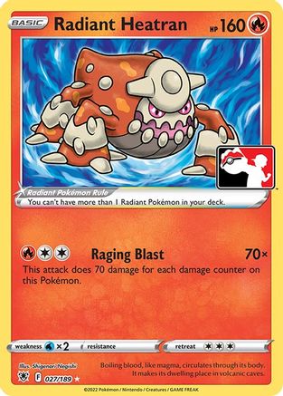 Radiant Heatran (27/189) [Prize Pack Series Cards] Holofoil - Radiant Rare