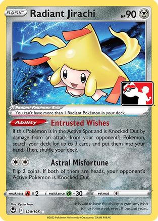 Radiant Jirachi (120/195) [Prize Pack Series Cards] Holofoil - Radiant Rare