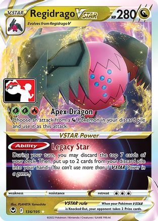 Regidrago VSTAR (136/195) [Prize Pack Series Cards] Holofoil - Ultra Rare