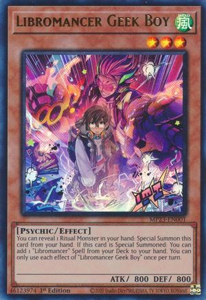 Libromancer Geek Boy (Ultra Rare) (MP23-EN001) - 25th Anniversary Tin: Dueling Heroes Mega Pack 1st Edition