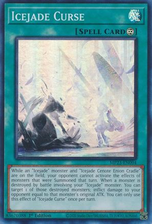 Icejade Curse (Super Rare) (MP23-EN094) - 25th Anniversary Tin: Dueling Heroes Mega Pack 1st Edition