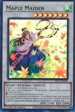 Maple Maiden (Ultra Rare) (MP23-EN022) - 25th Anniversary Tin: Dueling Heroes Mega Pack 1st Edition