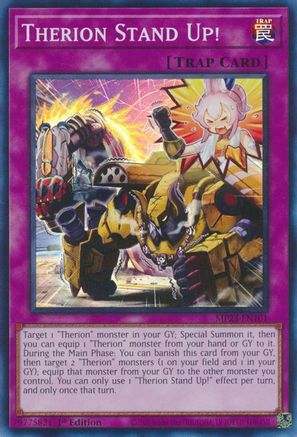 Therion Stand Up! (Super Rare) (MP23-EN101) - 25th Anniversary Tin: Dueling Heroes Mega Pack 1st Edition