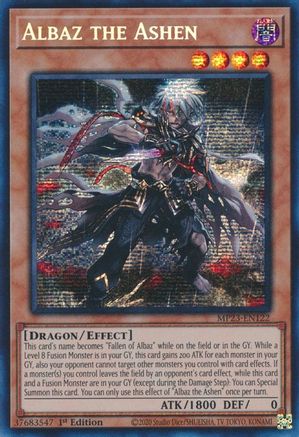Albaz the Ashen (Prismatic Secret Rare) (MP23-EN122) - 25th Anniversary Tin: Dueling Heroes Mega Pack 1st Edition