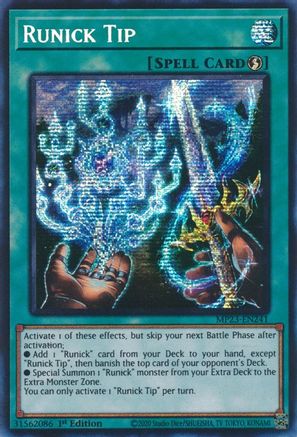 Runick Tip (Prismatic Secret Rare) (MP23-EN241) - 25th Anniversary Tin: Dueling Heroes Mega Pack 1st Edition