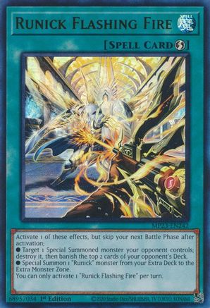 Runick Flashing Fire (Ultra Rare) (MP23-EN242) - 25th Anniversary Tin: Dueling Heroes Mega Pack 1st Edition