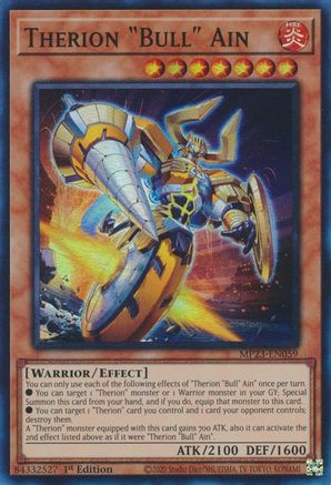 Therion "Bull" Ain (Super Rare) (MP23-EN059) - 25th Anniversary Tin: Dueling Heroes Mega Pack 1st Edition