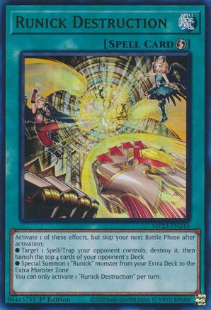 Runick Destruction (Ultra Rare) (MP23-EN243) - 25th Anniversary Tin: Dueling Heroes Mega Pack 1st Edition