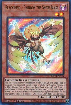 Blackwing - Chinook the Snow Blast (Ultra Rare) (MP23-EN154) - 25th Anniversary Tin: Dueling Heroes Mega Pack 1st Edition