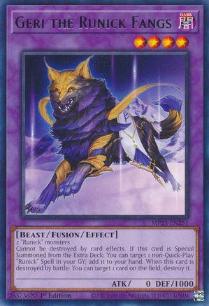 Geri the Runick Fangs (Rare) (MP23-EN251) - 25th Anniversary Tin: Dueling Heroes Mega Pack 1st Edition