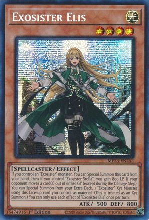 Exosister Elis (Prismatic Secret Rare) (MP23-EN252) - 25th Anniversary Tin: Dueling Heroes Mega Pack 1st Edition
