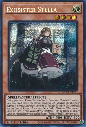 Exosister Stella (Prismatic Secret Rare) (MP23-EN253) - 25th Anniversary Tin: Dueling Heroes Mega Pack 1st Edition