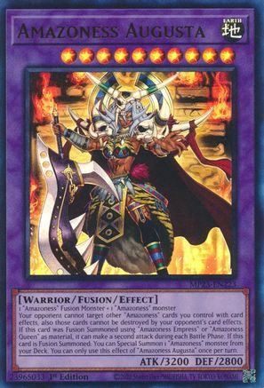 Amazoness Augusta (Ultra Rare) (MP23-EN223) - 25th Anniversary Tin: Dueling Heroes Mega Pack 1st Edition