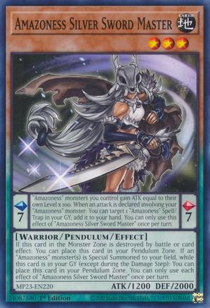 Amazoness Silver Sword Master (Common) (MP23-EN220) - 25th Anniversary Tin: Dueling Heroes Mega Pack 1st Edition
