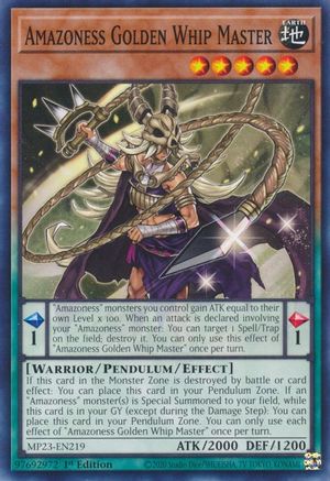 Amazoness Golden Whip Master (Common) (MP23-EN219) - 25th Anniversary Tin: Dueling Heroes Mega Pack 1st Edition