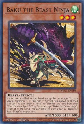 Baku the Beast Ninja (Common) (MP23-EN168) - 25th Anniversary Tin: Dueling Heroes Mega Pack 1st Edition