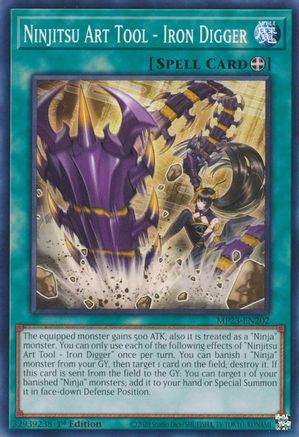 Ninjitsu Art Tool - Iron Digger (Common) (MP23-EN202) - 25th Anniversary Tin: Dueling Heroes Mega Pack 1st Edition