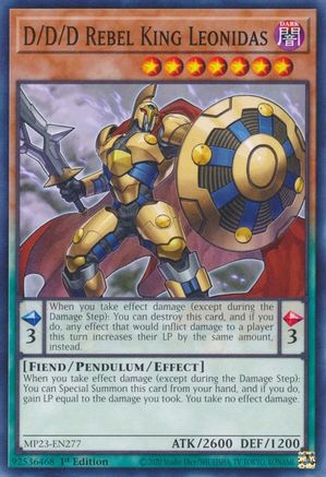 D/D/D Rebel King Leonidas (Common) (MP23-EN277) - 25th Anniversary Tin: Dueling Heroes Mega Pack 1st Edition