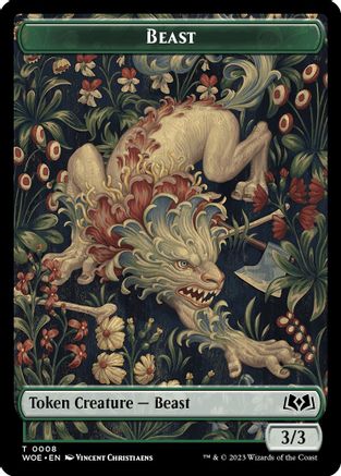 Beast // Food (0013) Double-Sided Token (WOE-8 // 13) [Wilds of Eldraine] Foil