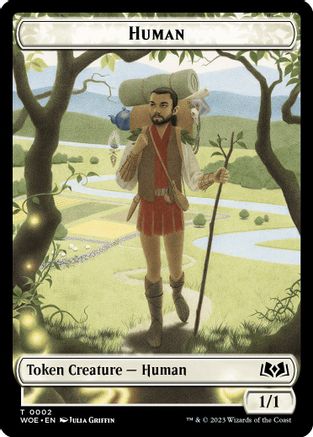 Human // Food (0013) Double-Sided Token (WOE-2 // 13) [Wilds of Eldraine] Foil