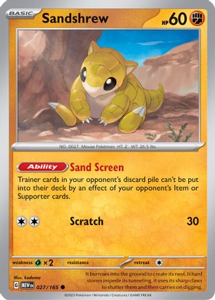 Sandshrew (027/165) [SV Scarlet & Violet 151] - Common