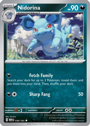 Nidorina (030/165) [SV Scarlet & Violet 151] Reverse Holofoil - Uncommon
