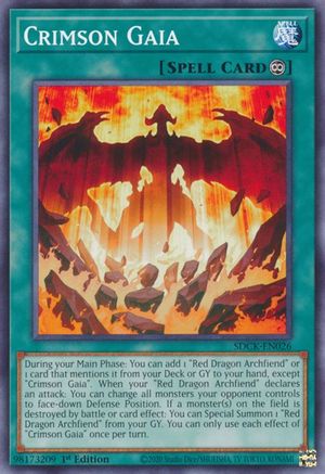 Crimson Gaia (Common) (SDCK-EN026) - Structure Deck: The Crimson King 1st Edition