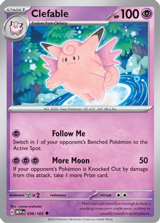 Clefable (036/165) [SV Scarlet & Violet 151] Reverse Holofoil - Uncommon