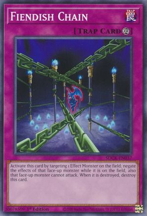 Fiendish Chain (Common) (SDCK-EN037) - Structure Deck: The Crimson King 1st Edition