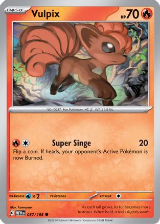 Vulpix (037/165) [SV Scarlet & Violet 151] Reverse Holofoil - Common