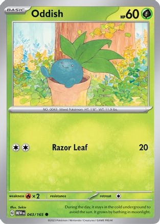 Oddish (043/165) [SV Scarlet & Violet 151] Reverse Holofoil - Common