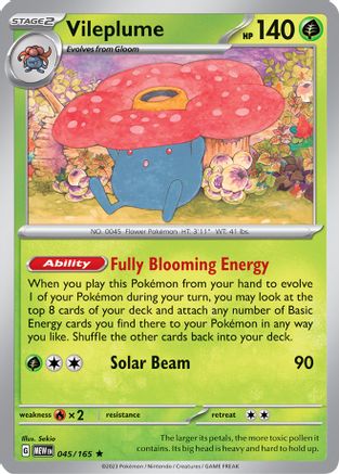 Vileplume (045/165) [SV Scarlet & Violet 151] Holofoil - Rare