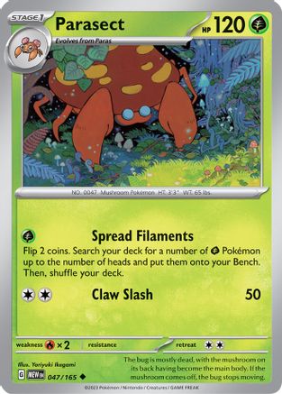 Parasect (047/165) [SV Scarlet & Violet 151] Reverse Holofoil - Uncommon
