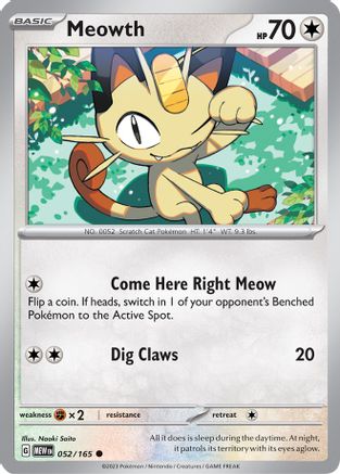 Meowth (052/165) [SV Scarlet & Violet 151] - Common