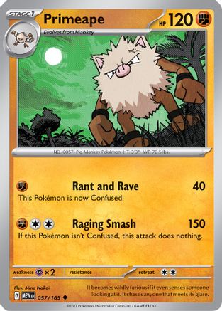 Primeape (057/165) [SV Scarlet & Violet 151] Reverse Holofoil - Uncommon