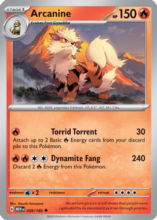 Arcanine (059/165) [SV Scarlet & Violet 151] Reverse Holofoil - Uncommon