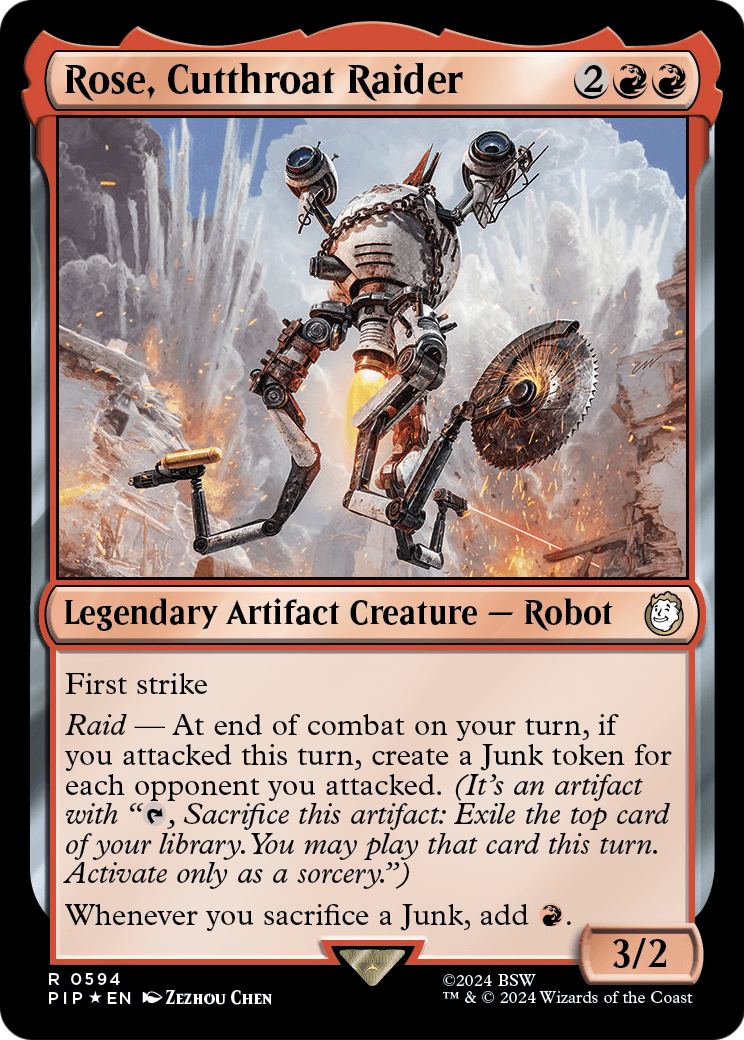 Rose, Cutthroat Raider (Surge Foil) (PIP-594) [Fallout] Foil